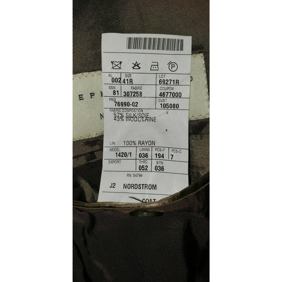 Joseph Abboud for Nordstrom Mens Sport Coat Size 41R Silk Wool Plaid Brown Multi - Picture 7 of 8